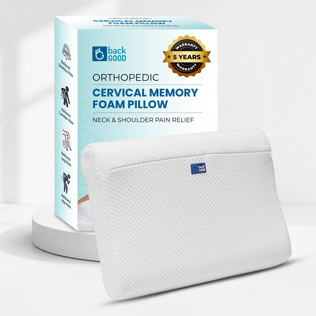 SleepGood Cervical Memory Foam Pillow - Set of 2
