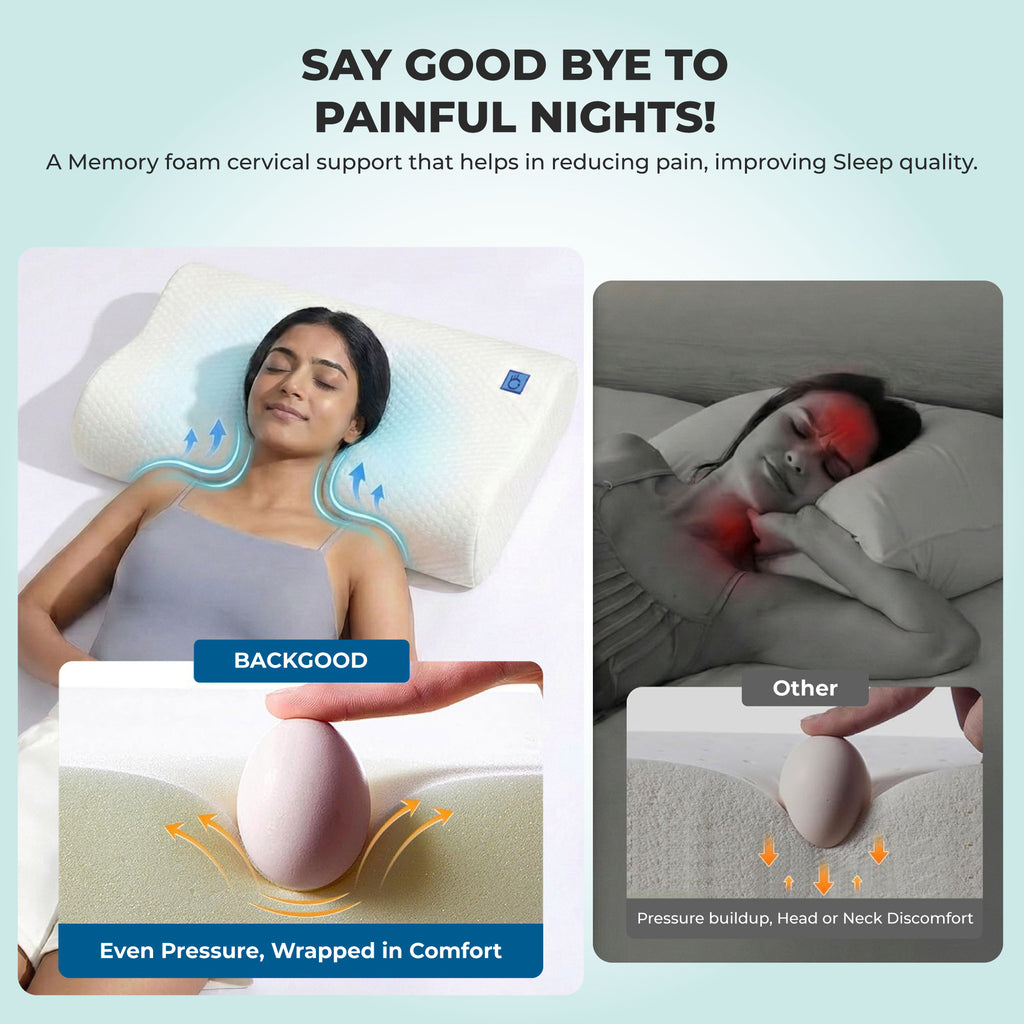 SleepGood Memory Foam Pillow - Set of 2