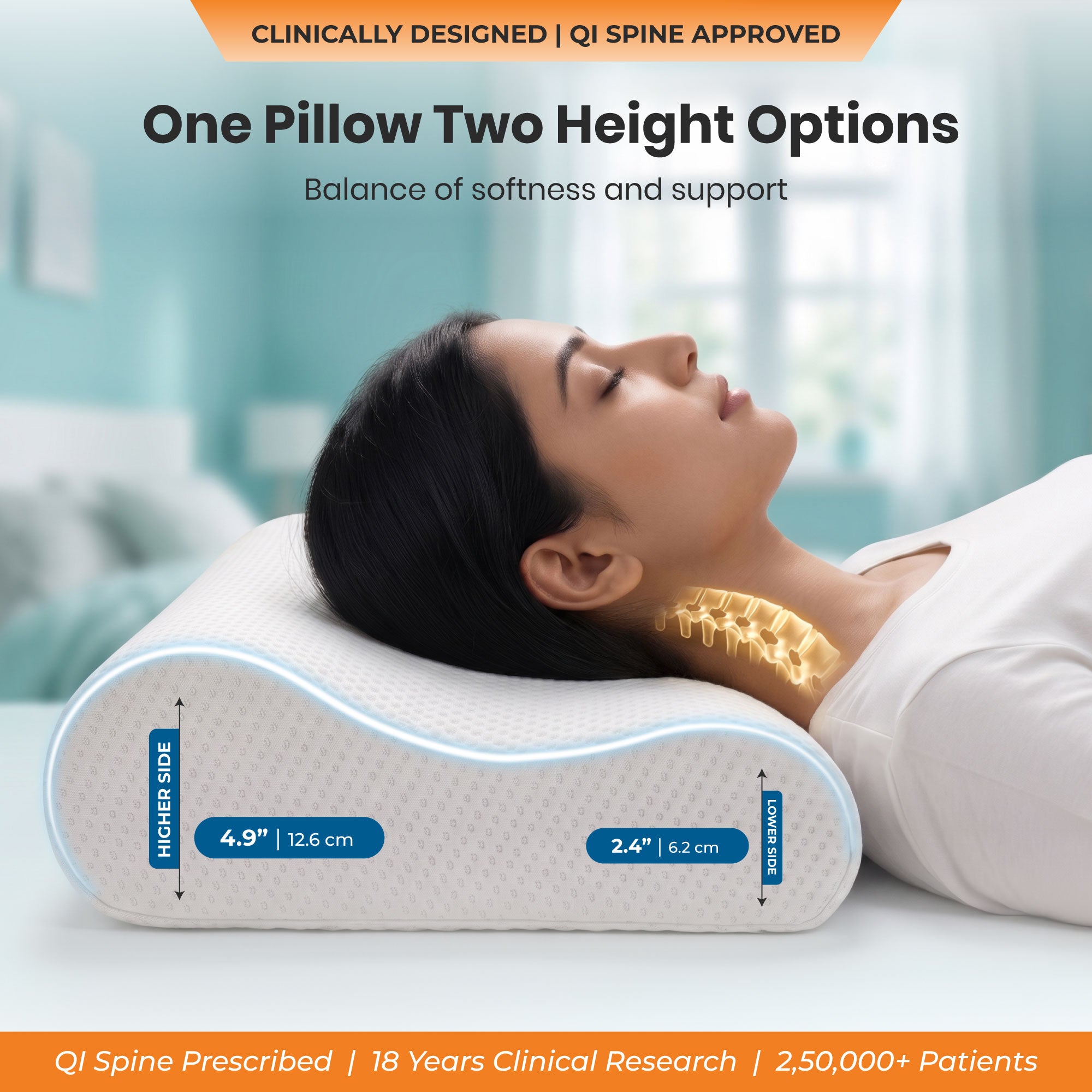 SleepGood Cervical Memory  Foam Pillow
