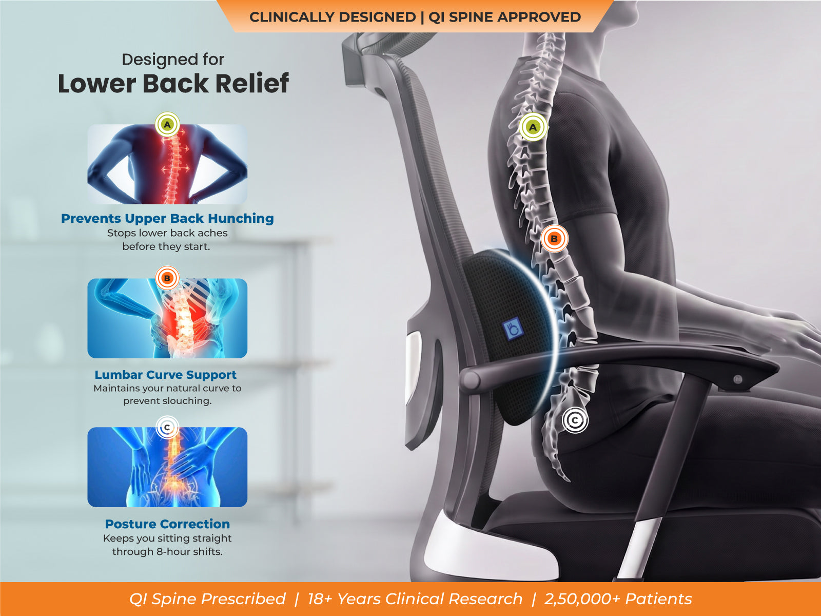 BackGood Lumbar Support D-Roll