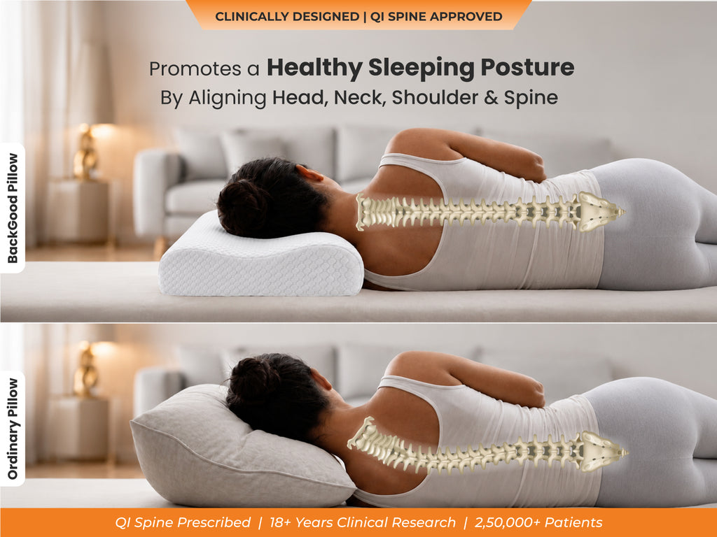 SleepGood Cervical Non Memory Foam Pillow