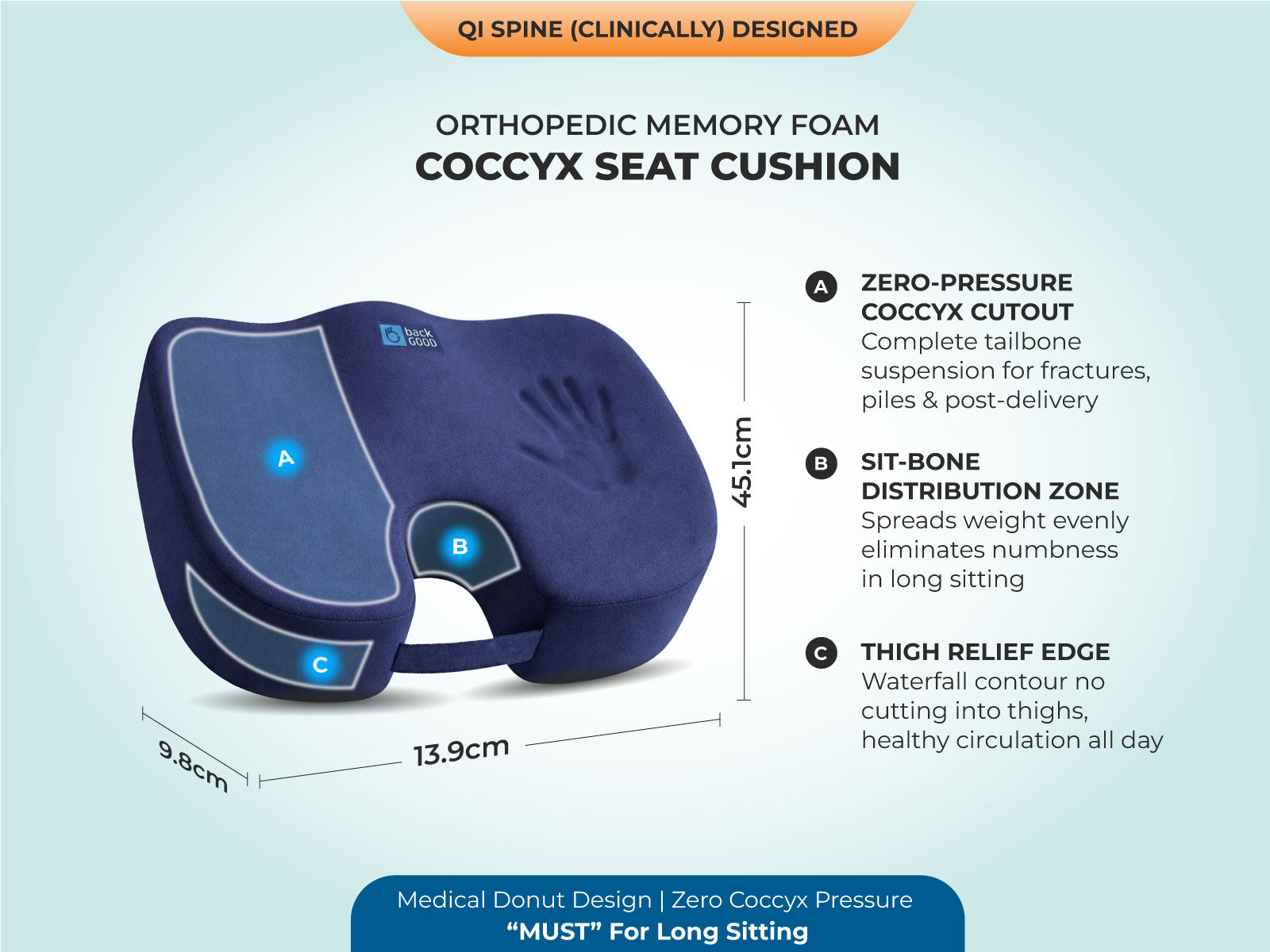 WFH Combo - Backrest (XL) + Coccyx Seat