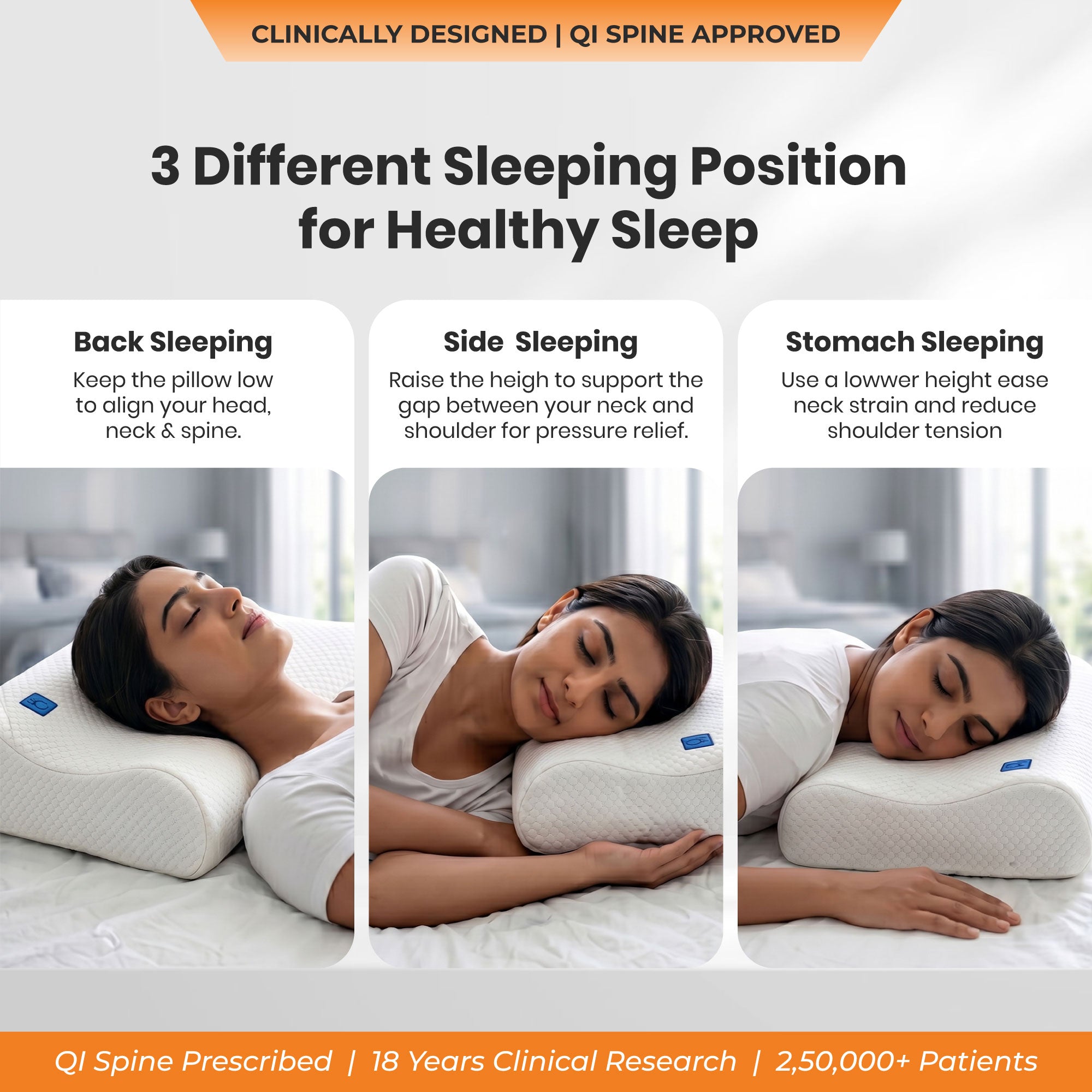 SleepGood Cervical Memory Foam Pillow - Set of 2