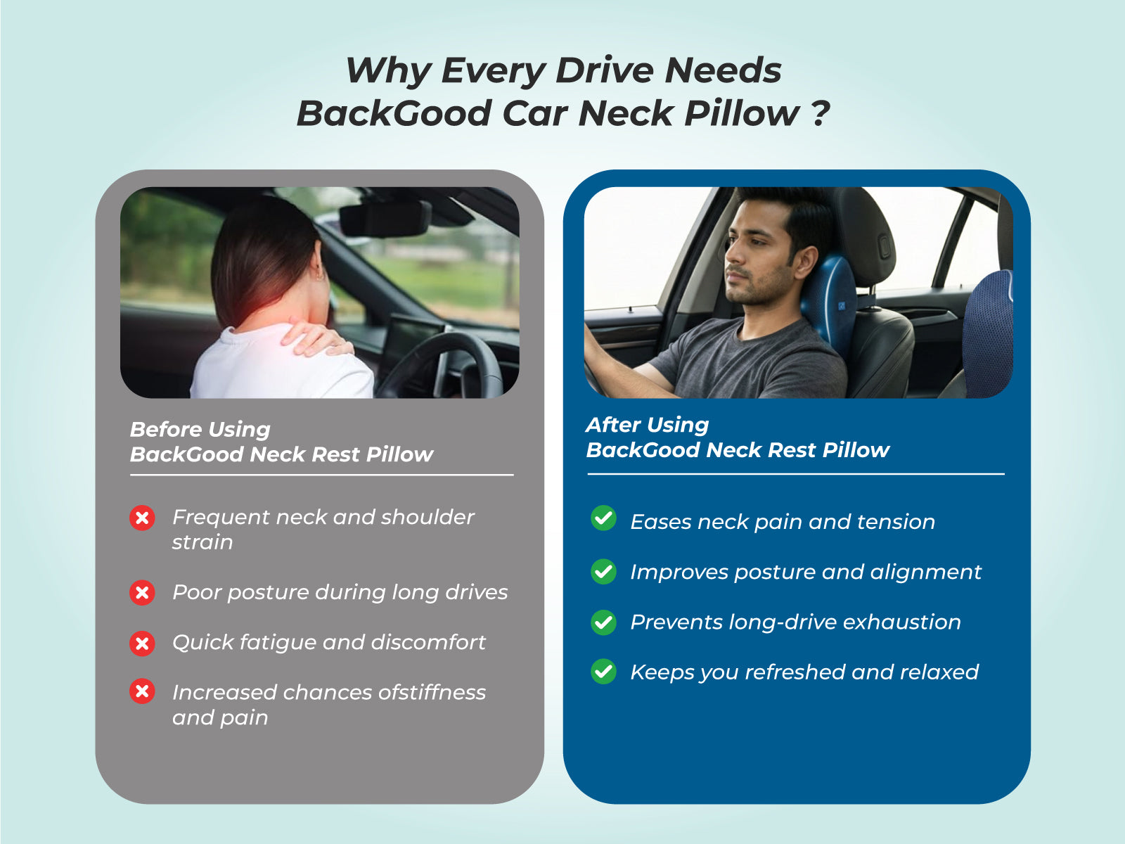 BackGood NeckRest with Shoulder Support
