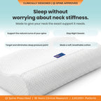 SleepGood Cervical Memory Foam Pillow - Set of 2