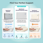 SleepGood Cervical Memory Foam Pillow - Set of 2