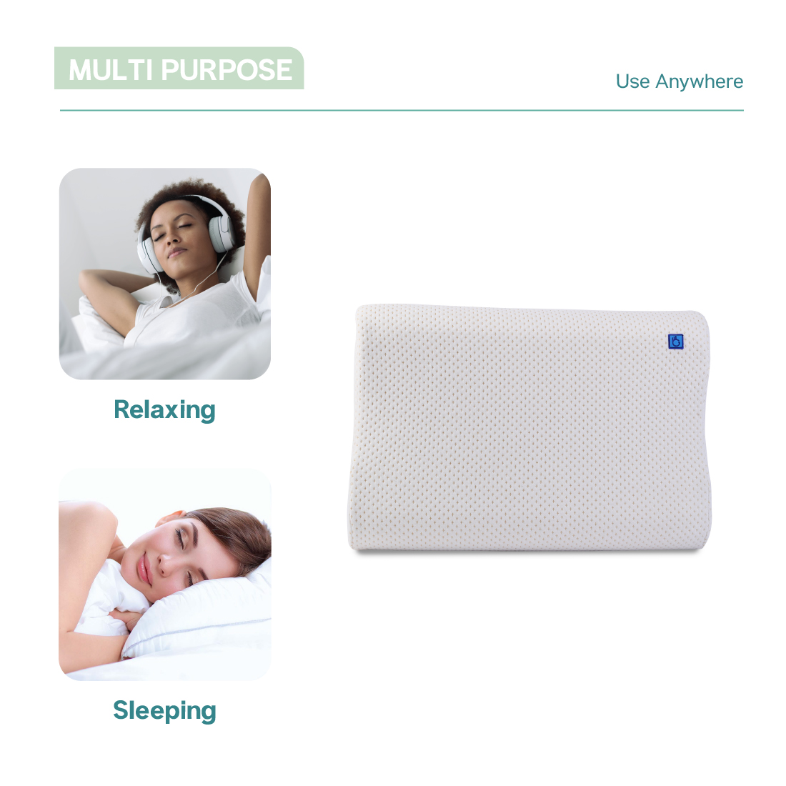 Sleep Good – Neck Support Pillow with Memory Foam – BackGood