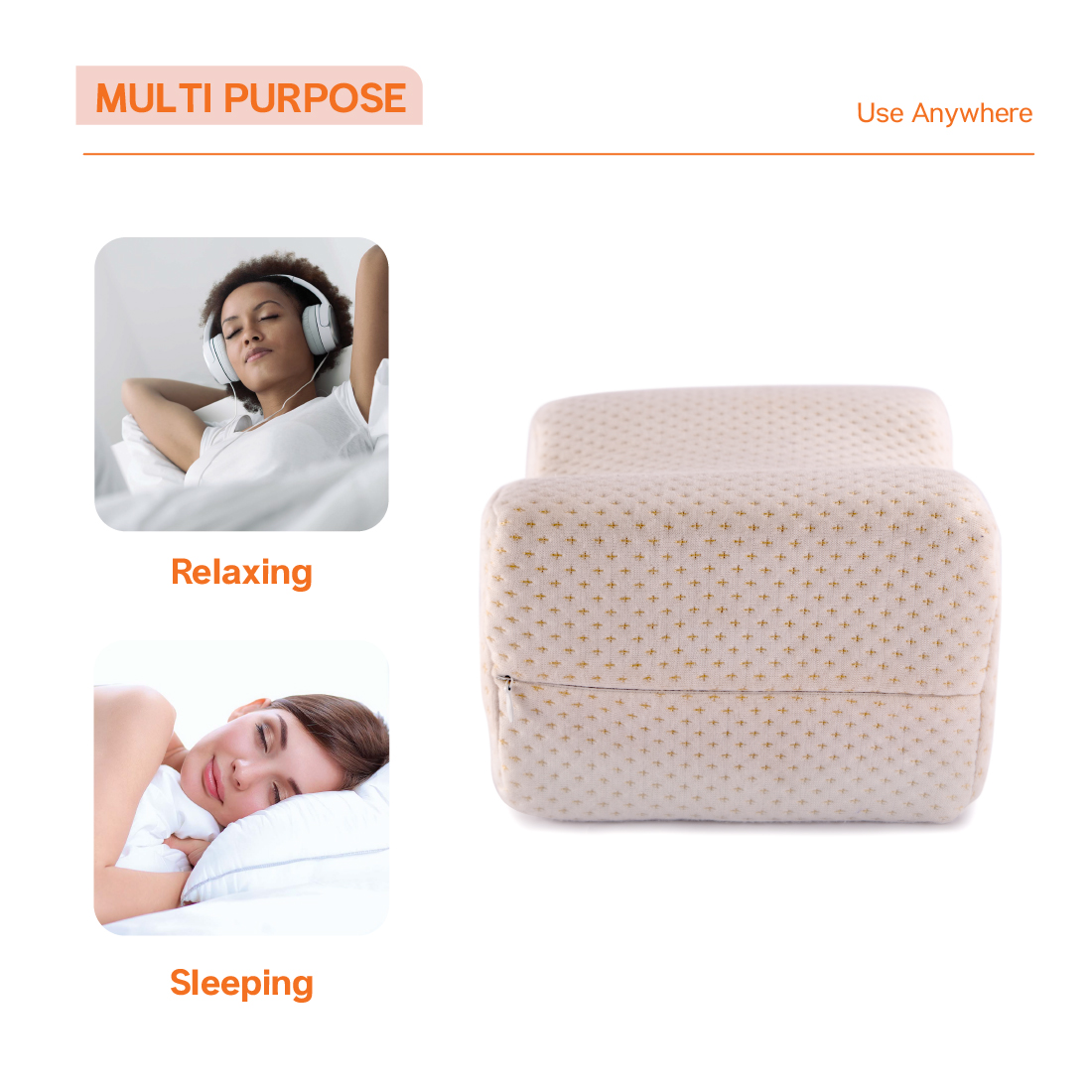 Back Good HipSafe Orthopedic Knee Pillow for Sciatica Relief, Back Pain,  Knock Knee Alignment, Knee Hip Support, Pregnancy, Arthritis